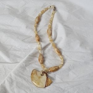 Stone and bead necklace by local artist